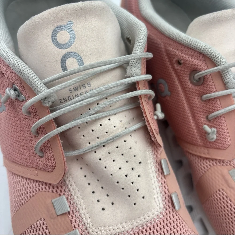 On Running‎ Pink and White Athletic Shoes